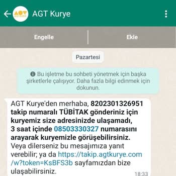 AGT Kurye (aynigunteslim.com) Kargom Günlerdir Elime Ulaşmadı