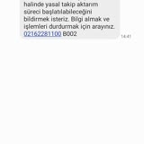 Turkcell Crif Alacak Tarafından Tanımadığımız Bir Kışı Adına Mesaj Gönderiliyor
