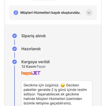 Hepsiburada Siparişi Alakasız İl'e Gönderdi Şikayetime Cevap Vermiyor