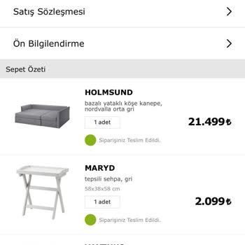 IKEA Online Satin Aldığım Kanepe Arızalı Çıktı