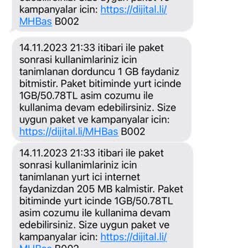 Turkcell Sebepsiz Yüksek Fatura İşlemi