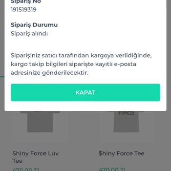 Siparişim Kargoya Verilmiyor