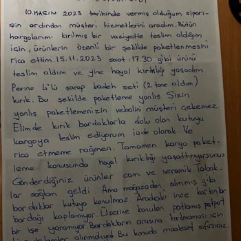 Madama Coco'dan Alınan Ürünlerin Kötü Paketlenmesi Sonucu Kırık Geldi