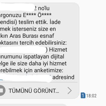 Aras Kargo Teslim Edildi Yalanı