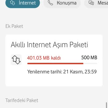 Vodafone 65 Tl Paket Aşımını Düzelt