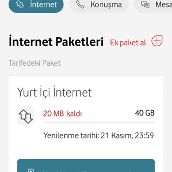 Vodafone 65 Tl Paket Aşımını Düzelt