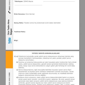 Beko İade Ödemesinin Yapılmaması