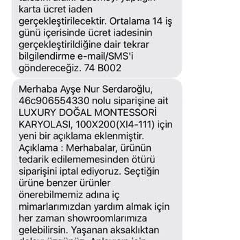 Vivense Satın Alınan Ürün Önce Üretime Alındı Sonra İptal Edildi!