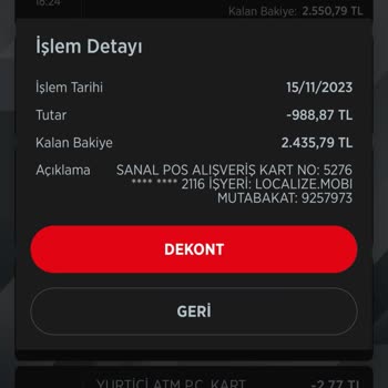 Localize.mobi Benden İzinsiz Kartımdan Üyelik Yapılması