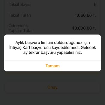 Kuveyt Türk İhtiyaç Kart Hatası