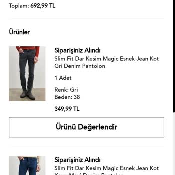 Altınyıldız Classics Ücreti Ödenmiş Gönderilmeyen Ürün