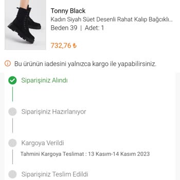 FLO Ayakkabı Ayakkabılar Halen Kargoya Verilmedi