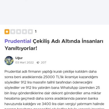 Prudential Hesap Donması Ve Para Çekme