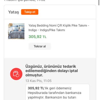 Hepsiburada Ve Yataş Tedarik Etmeme