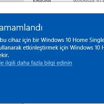 Sağlam Lisans Windows 10 Pro Aktivasyon Sorunu