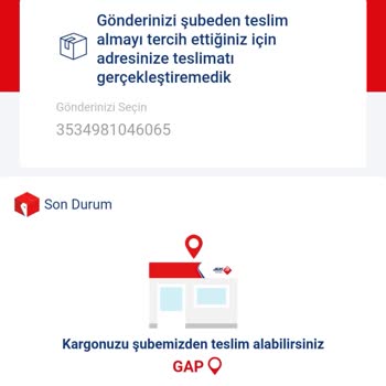 Aras Kargo Eve Teslim Yerine Şubede Bekleyen Kargo
