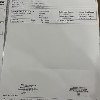 Özel Eren Hastanesi Hastane Kalibrasyon Hatası