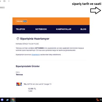 Teknosa Sanırım Parama Çöküldü.