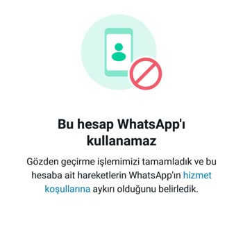 WhatsApp Hesabım Kapatıldı