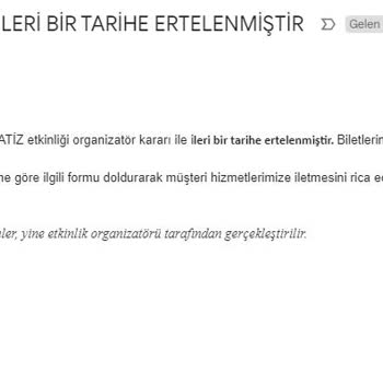 Biletix Ertelenen Etkinlik Bildirim Eksikliği