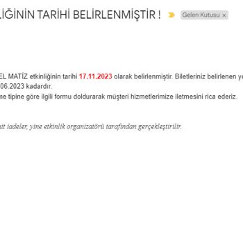 Biletix Ertelenen Etkinlik Bildirim Eksikliği