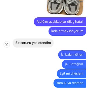 Trend34cadde Hatalı Olduğu Halde Kabul Etmeyip İade Yoktur Değişim Yapalım Diyorlar