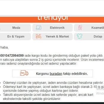 Trendyol Hatalı Ürünü İade Alıp 2 Sene Önceki Bedelini Geri Ödemek İstiyorlar!