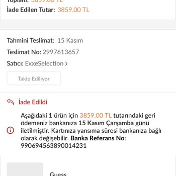 Exxe Selection Siparişte Yanıltmaca