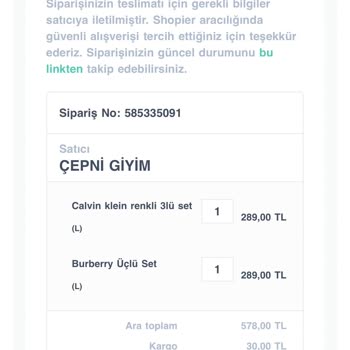 Çepni Giyim Siparişimin Kargoya Verilmeyişi Ve Satıcıyla İletişime Geçilememesi.