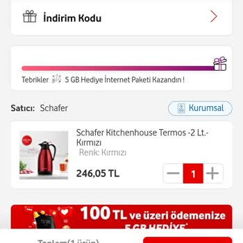 Vodafone Her Şey Yanımda Geçersiz İndirim Çekleri