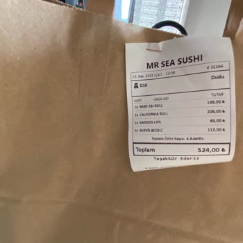 Mr. Sea Sushi Verdikleri Fiyat Dışında Ekstra Fiyat İstenildi