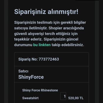 Shiny Force Siparişim Kargoya Verilmedi