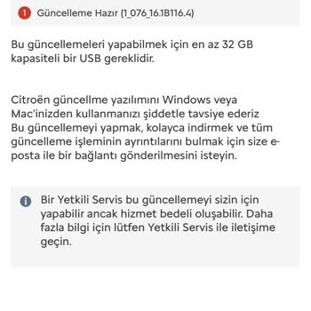 Citroen Dokunmatik Ekran Güncellenmesi