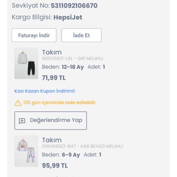 LCW Eksik Ürün Gönderip Yardımcı Olmadılar