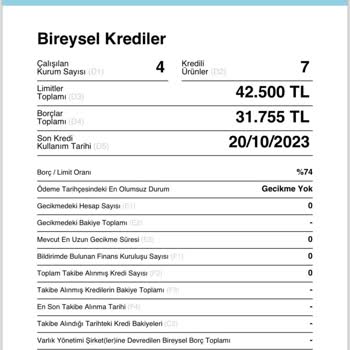 Findeks Kredi Notu Düşüklüğü