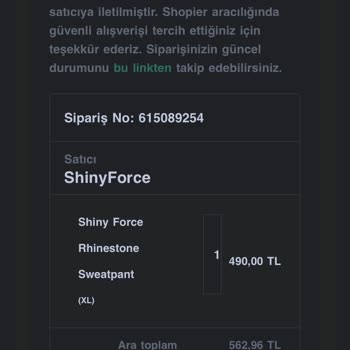 Shiny Force Siparişin Kargoya Verilmesi