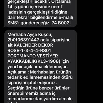 Vivense Onaysız Sipariş İptali.
