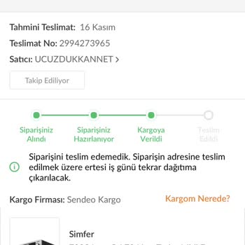 Sendeo Kargo Teslimatı Sorunları Yaşıyorum
