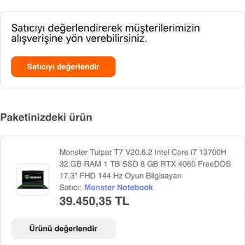 Monster Notebook 32GB Olarak Aldığım Ürün 2x16 GB Olarak Gönderildi