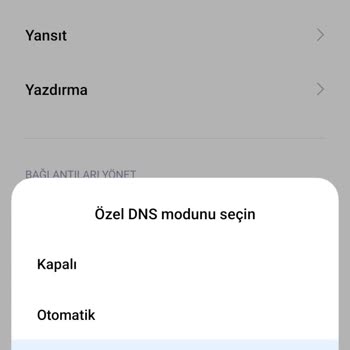 Vodafone Özel DNS Kullanımında İnternet Erişimi Sağlayamıyor.