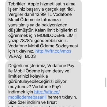 Vodafone Pay Haksız Satın Alım Yapıyor