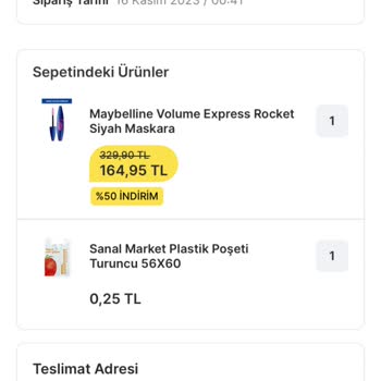 Migros Sanal Market Ürün İptali