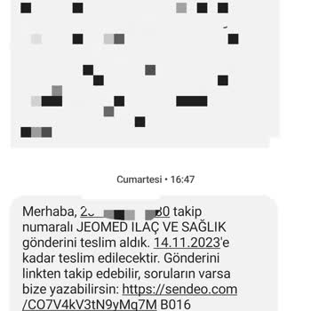 Tto Kozmetik Jeomed İlaç Firması Ürünüm Gelmedi