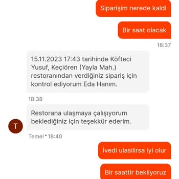 Migros Yemek Teslim Edilmeyen Yemek