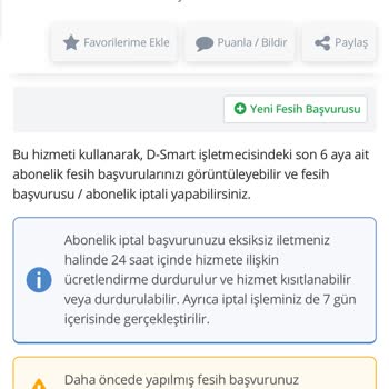 D-Smart Fesih İşlemleri