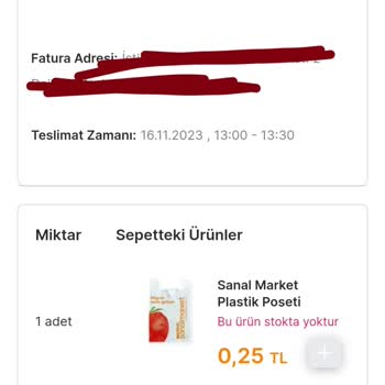 Migros Sanal Market Sipariş İptal Ediyor