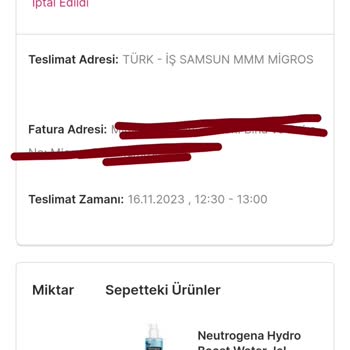Migros Sanal Market Sipariş İptal Ediyor