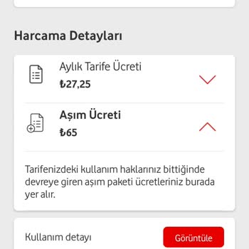 Vodafone Durduk Yere 65 TL Aşım Ücreti Yansıttı