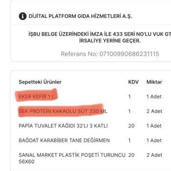 Migros Sanal Market Yanlış Ürün Teslimatı