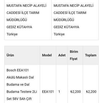 Ekinler Profesyonel El Aletleri Müşteri Hizmetleri Ulaşılamıyor